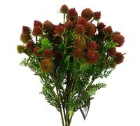 Pegdev Pack of 6 55cm Artificial Red Craspedia Stem Flower Balls Craft Pegdev Red