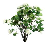 Pegdev Pack of 6 60cm Artificial White Foliage Spray with Silk Leaves Pegdev White