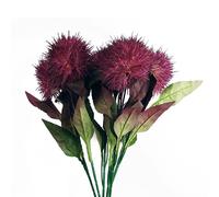 Pegdev Pack of 6 70cm Artificial Purple Globe Thistle for Faux Décor Pegdev Purple