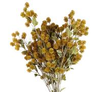 Pegdev Pack of 6 85cm Artificial Yellow Craspedia Stem for Displays Pegdev Yellow