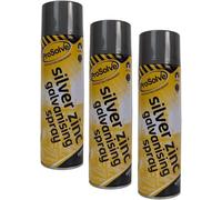 Pegdev - Pdl 12 X Tins Of Zinc Silver Galvanised Paint 500Ml - Galv Anti-Corrosion Metal Primer For Iron Piping Ducts Automotive