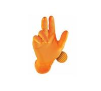Pegdev - Pdl - 150 X Premium Orange Nitrile Gloves - Powder-Free, Disposable, Latex-Free, Textured Grip Size (Large) - 75 Pairs