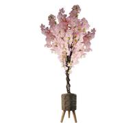 Pegdev - Pdl - 150Cm Artificial Pink Cherry Blossom Tree With 40Cm Zandi Flowers Fibreglass Planter Rustic Indoor Plant Pot