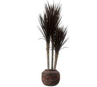 Pegdev - Pdl 155Cm Artificial Yukka Tree With Uv Resistant Spiky Leaves In Aztec Diamond Large Planter Dark Red/brown Faux Tree
