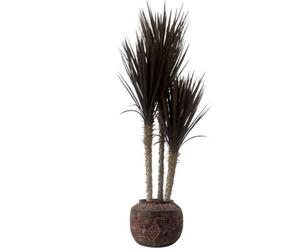 Pegdev - Pdl 155Cm Artificial Yukka Tree With Uv Resistant Spiky Leaves In Aztec Diamond Large Planter Dark Red/brown Faux Tree