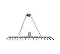 Pegdev - Pdl - 18 Tooth Aluminium Landscape Rake Head - For Leaves, Lawn, Soil, Sand - Lightweight & Durable - 28 Inch Wide