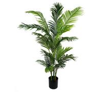 PDL - Pegdev - 180cm Artificial Palm Tree - Large Faux Palm Plant with Adjustable Stems in Black Pot for Home, Office, or Garden Decoration
