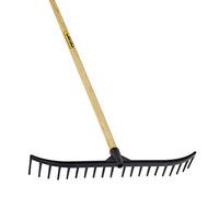 Pegdev - Pdl - 20 Tooth Poly Golf Bunker Rake With Hardwood Handle - Lightweight And Heavy-Duty Tool For Sand, Leaves And Grass