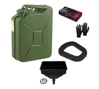 Pegdev - Pdl - 20L Heavy Duty Jerry Can With Funnel, Replacement Seal & Nitrile Gloves - Un Certified For Flammable Liquids