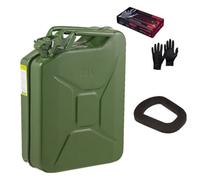 Pegdev - Pdl - 20L Heavy Duty Jerry Can With Replacement Seal And Nitrile Gloves - Un Certified Fuel Container, Portable & Durable