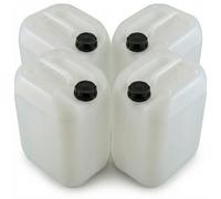 Pegdev - Pdl 25L Plastic Water Container Heavy Duty Jerry Can Screw Cap Stackable Portable Water Carrier With Handle Pack Of 4