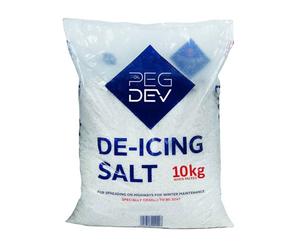 Pegdev - Pdl 30Kg Premium White De-Icing Rock Salt - Winter Ice Melting - 10Kg Bags For Easy Lifting