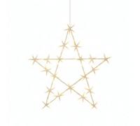 Pegdev - Pdl 50Cm Warm White Led Christmas Star Outdoor Decoration With 8 Modes Metal Frame Garden Holiday Lights