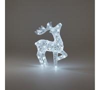 Pegdev - Pdl - 54Cm Acrylic Led Deer Christmas Decoration Outdoor Reindeer With 80 White Leds And 5M Cable Festive Design