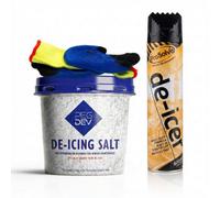 Pegdev - Pdl - 7Kg Premium White De-Icing Salt With Fast Acting De-Icer Spray And Winter Thermal Gloves Bundle