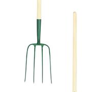 Pegdev Pdl Carters 54" Premium Manure Muck Fork - 4 Prong Forged Steel Socket, Hay, Straw. Ash Handle For Heavy Duty