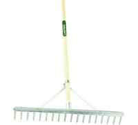 Pegdev - Pdl Carters Large 18T 70Cm Aluminium Landscape Garden Gravel Rake - Heavy Duty, 1200mm Hardwood Handle