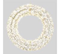 Pegdev - Pdl - Christmas Pre Lit Led Wreath With Timer 50X5Cm Warm White 720 Micro Leds 5M Lead Indoor Outdoor