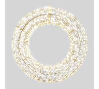 Pegdev - Pdl - Christmas Pre Lit Micro Led Wreath With Timer 70X9Cm Warm White 1200 Micro Leds 5M Lead Indoor Outdoor