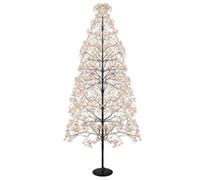 Pegdev - Pdl - Christmas Pre Lit Tree With 4008 Copper Gold Micro Leds, Black Frame, Timer, 5M Lead, Indoor/outdoor, 2.1M