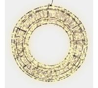 Pegdev - Pdl - Christmas Pre Lit Wreath 720 Warm White Micro Leds With 10% Twinkling 50Cm 5M Lead Indoor Outdoor Timer