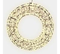 Pegdev - Pdl - Christmas Pre Lit Wreath 960 Warm White Micro Leds With 10% Twinkling 58Cm 5M Lead Indoor Outdoor Timer