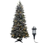 Pegdev - Pdl - Christmas Rapid Pop-Up, Collapsible, Pre-Lit Frosted Pine Tree With 150 Warm Leds, Timer, Stand, 2.1M