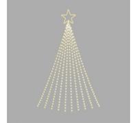 Pegdev - Pdl - Christmas Waterfall 2D Tree With 630 Warm Leds, Star Top, Twinkle, Timer, Indoor/outdoor, 2.4M