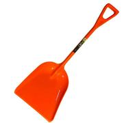Pegdev - Pdl - Durable One-Piece Poly Grain Shovel - Heavy Duty Orange Shovel For Agricultural & Industrial Use