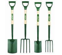 Pegdev - Pdl - Ergonomic Steel Garden Tool Set - Garden Spade & Fork, Border Spade & Fork Set - Professional Grade