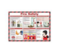 PDL - Pegdev - First Aid Laminated Health & Safety Poster A2 Landscape - Fire Safety Hazard Sign.