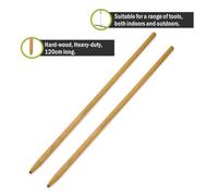 PDL - Pegdev - Hard-Wood 1.2m Heavy Duty Tapered Handle - Replacement for Rakes, Brooms, and More - Sturdy and Strong. Pack of 4