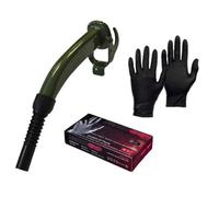 Pegdev - Pdl - Jerry Can Accessory Bundle - Metal Spout & Nitrile Gloves - Efficient Refuelling & Protection