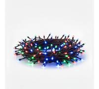 Pegdev - Pdl Led Cluster Lights Rgb With Flash Black Rubber Cable Mains Fairy String Lighting Outdoor Indoor Connectable 5M