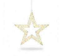 Pegdev - Pdl Outdoor Christmas Led Metal Star 100 Warm White Micro Lights Silver Frame 54Cm Weather Resistant Festive Display