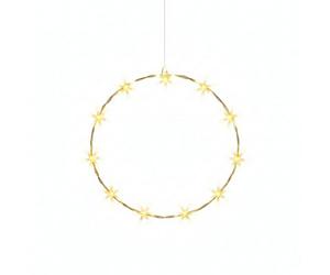Pegdev - Pdl Outdoor Christmas Led Metal Wreath Ring Warm White Lights With 8 Functions Indoor Outdoor Festive Decoration 44Cm