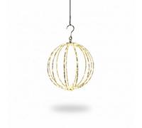 Pegdev - Pdl Outdoor Copper Gold 30Cm Sphere With 140 Led Lights Timer Function 10M Lead Indoor Outdoor Christmas Decoration