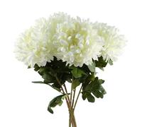 Pegdev - Pdl - Pack Of 6 Reflex Chrysanthemums 75Cm White Artificial Silk Flowers Extra Large