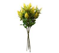 Pegdev - Pdl - Pack Of 6 X 55Cm Artificial Yellow Callistemon Pallidus Stem - Unique Display Filler