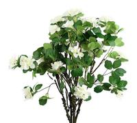 Pegdev - Pdl - Pack Of 6 X 60Cm Artificial Foliage Spray With White Silk Leaves For Realistic Floral Décor