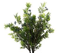 Pegdev - Pdl - Pack Of 6 X 70Cm Artificial Nandina Foliage Blue Berry Spray - Realistic Stems For Displays
