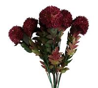 Pegdev - Pdl - Pack Of 6 X 70Cm Large Ball Dahlia Pink Stems With Silk Leaves And Wired Shapable Stems