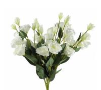 Pegdev - Pdl - Pack Of 6 X 80Cm Artificial Wild Rose Stems White With 36 Silk Flowers For Faux Floral Decoration