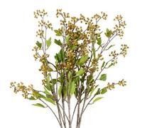 Pegdev - Pdl - Pack Of 6 X 90Cm Artificial Yellow Berry Stem - Bright Stems For Bouquets And Home Arrangements