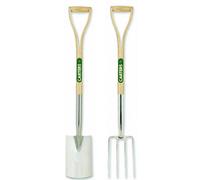 Pegdev - Pdl - Perennial Stainless Steel Border Spade And Fork Set - Ideal For Garden Borders And Beds