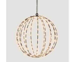 Pegdev - Pdl - Pre Lit Led Sphere 30Cm With 160 Warm White Micro Leds 5M Lead Timer Elegant Black Frame Indoor Outdoor