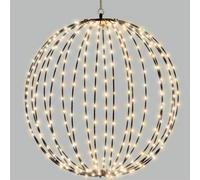 Pegdev - Pdl - Pre Lit Led Sphere 40Cm With 180 Warm White Micro Leds 5M Lead Timer Elegant Black Frame Indoor Outdoor