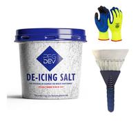 Pegdev - Pdl - Premium White De-Icing Salt - Car Window Scraper, Pair Of Thermal Gloves Included - Rapid Formula (3.5Kg)