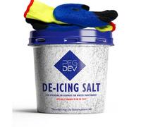Pegdev - Pdl - Premium White De-Icing Salt - Pair Of Thermal Gloves - Rapid Snow & Ice Melting Formula - Non-Corrosive (7Kg)