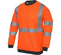 Pegdev - Pdl - Progarm Fr Arc Sweatshirt - Hi-Vis Flame Resistant With Arc 2 Protection, Ideal For Rail & Utilities Orange (S)